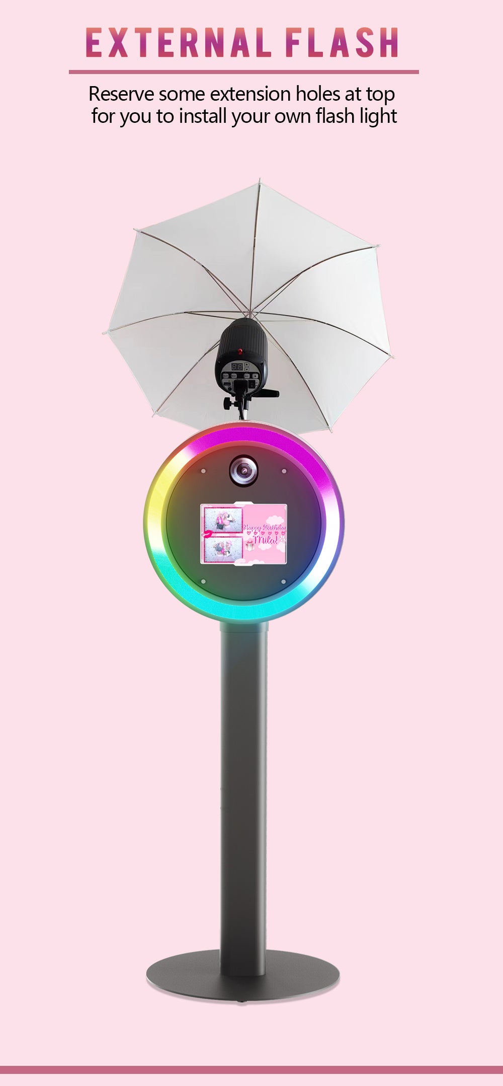 Round iPad DSLR Camera Photo Booth