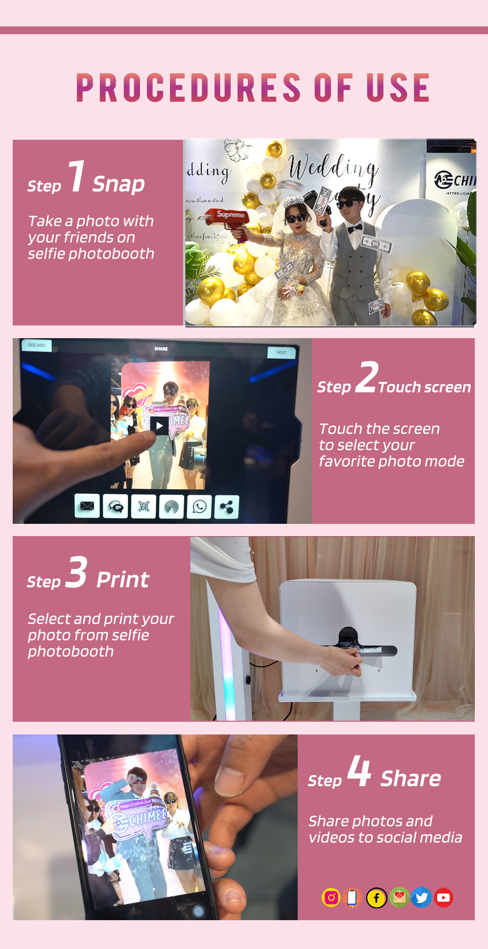 Round iPad DSLR Camera Photo Booth