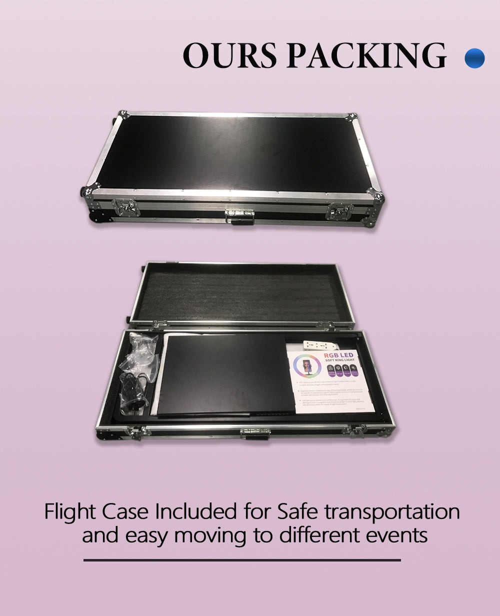 43" Touchscreen Mirror Photo Booth | 72" Full-Length Mirror, RGB Lighting, DSLR + Printer Ready