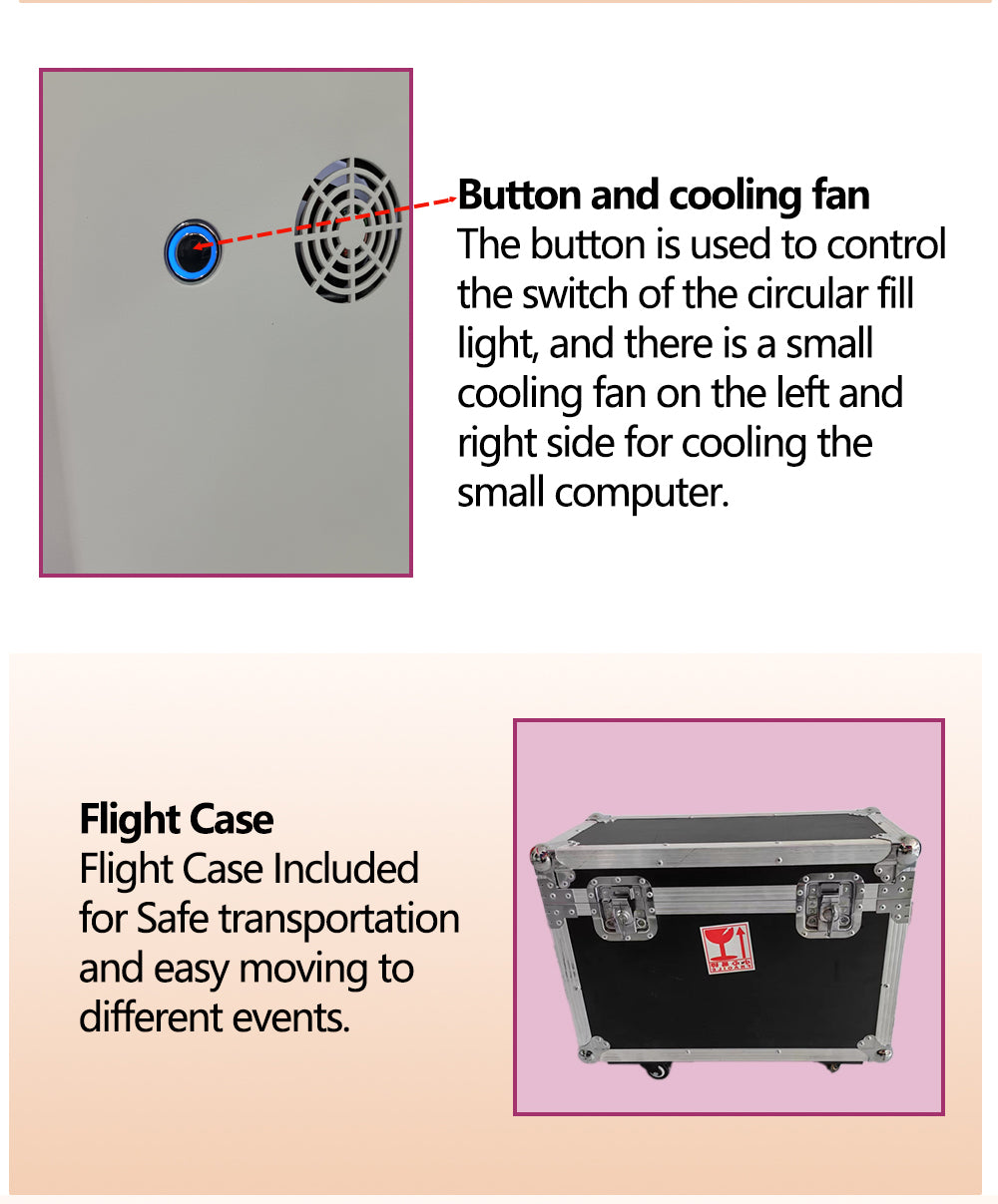 Surface Pro/iPad DSLR Photo Booth | RGB LED Event Booth with Flight Case