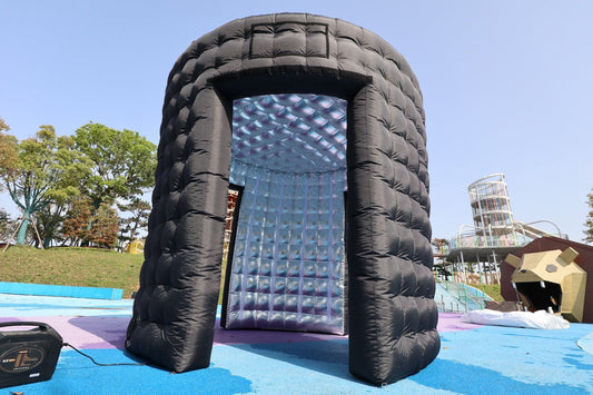 Enhance your event with a 360° Photo Booth Enclosure featuring inflatable LED lighting. Easy setup, immersive 360-degree experience, and customizable lighting perfect for weddings, parties, and corporate events.